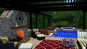 Aluminum Pergola Rendering