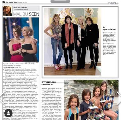 The Malibu Times features Liz Cruz as one of the four female art gallery owners in Malibu