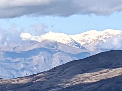The Appenine Mountains in Italy as seen from Schiavi di Abruzzo.
