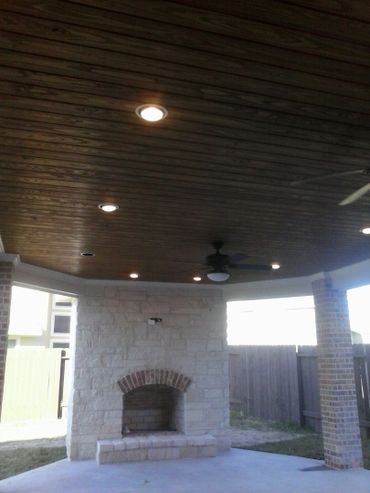 Elegant and Custom-Built Fireplace by The Patio Kings