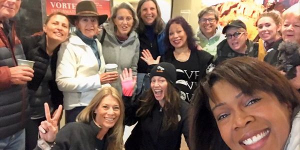 SoulTreat Wellness Retreat fun group photo after hike in Sedona