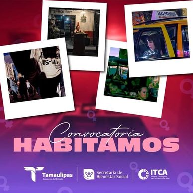Promotional graphic for 'Convocatoria Habitamos' by Tamaulipas social organizations.