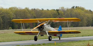 biplane boeing Stearman warbird tailwheel flight school lesson flying nashua New Hampshire Boston