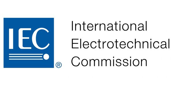 Logo of the International Electrotechnical Commission (IEC) with blue and white colors.