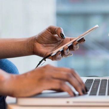 Searching on computer and calling on phone