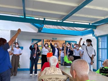 Bringing joy through music — a Cloudworks PH team performance for the elderly.