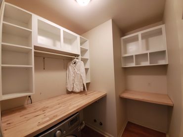 laundry room butcher block counters