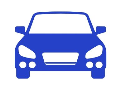 Blue car graphic