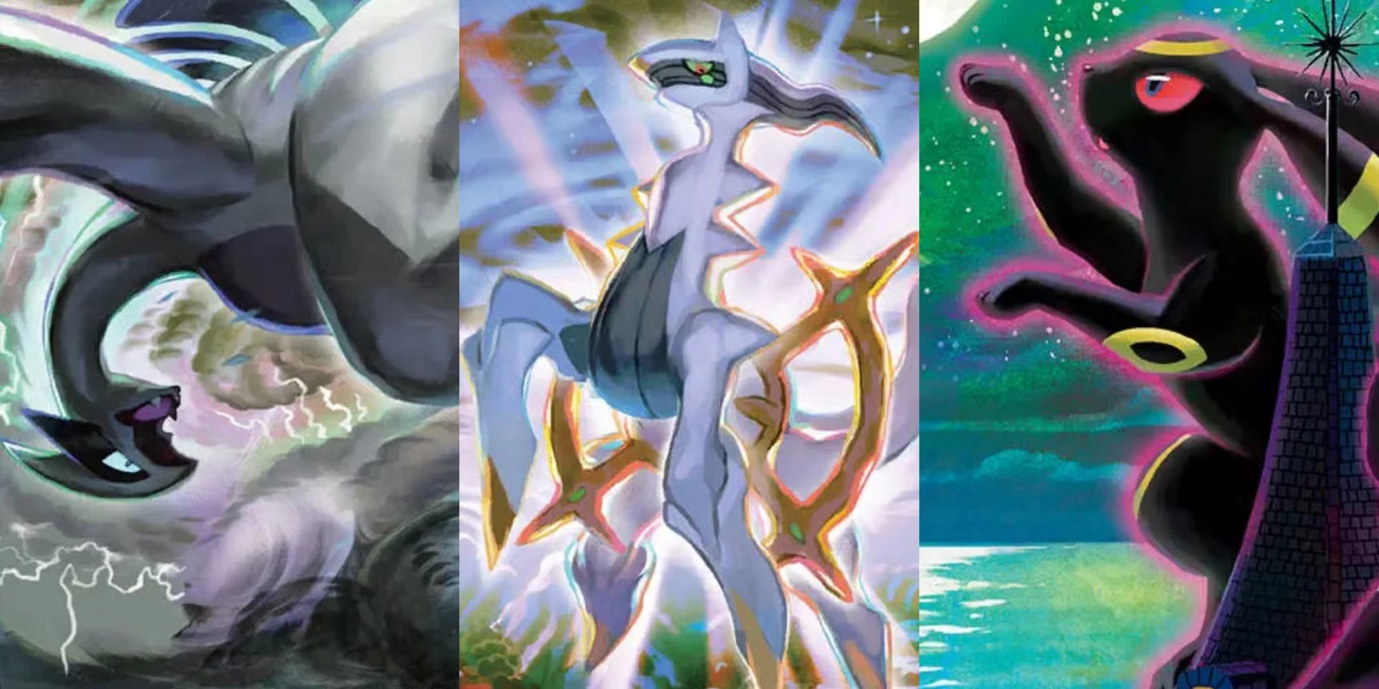 Pokemon artwork Lugia Arceus Umbreon