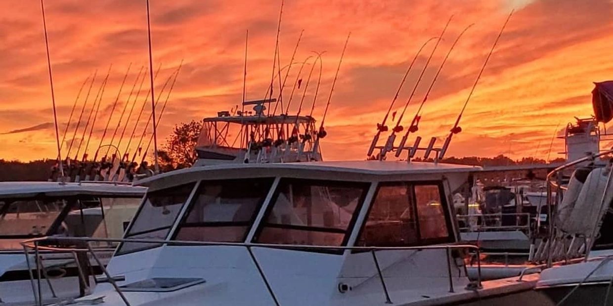 Nice boat in sunset 