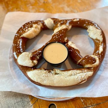 massive bavarian classic pretzel from textile brewing company dyersville iowa