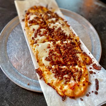 spicy italian flatbread from textile brewing company dyersville iowa