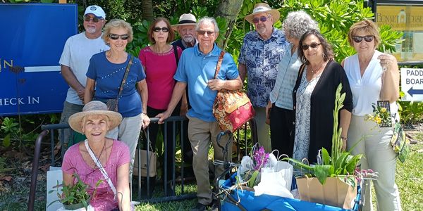 Delray Beach Orchid Society members enjoyed the Bonnet House and Gardens on the 2024 bus trip.
