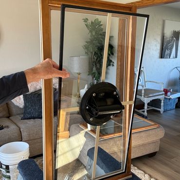 Insulated glass replacement near me in Hobart, WI. Window repair service for wood windows.