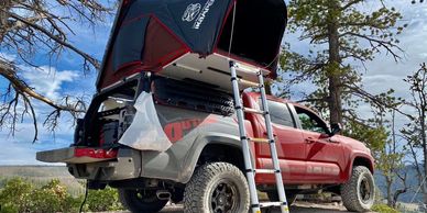 outlaw offroad nashville overland overlanding toyota jeep camping off grid roof top tent fridge