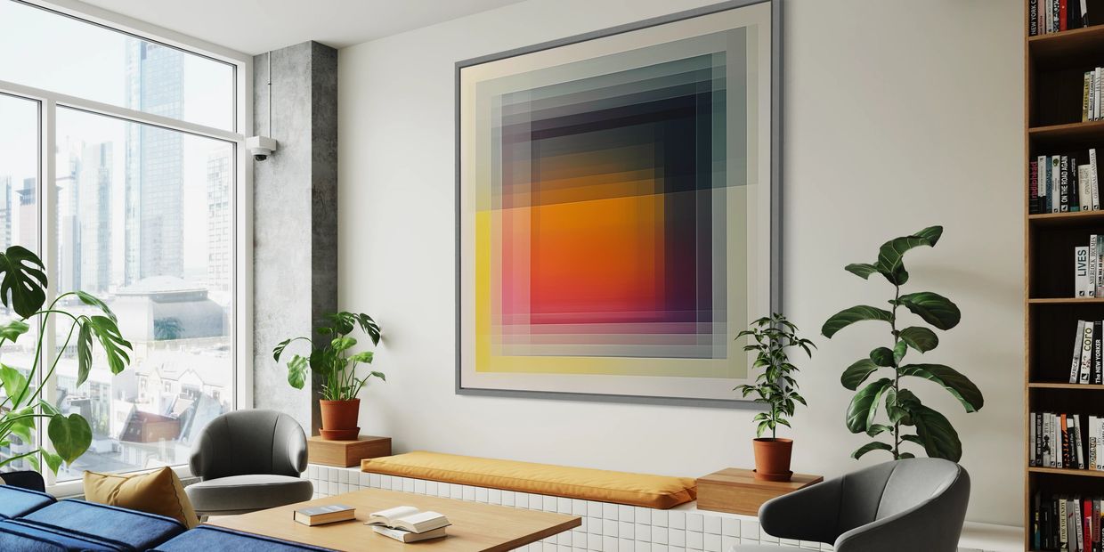 • Perspectiva abstracta
• Atardecer
• Paneles en blanco y negro
• Ilusión de continuidad
• Profundidad visual
• Decoración moderna