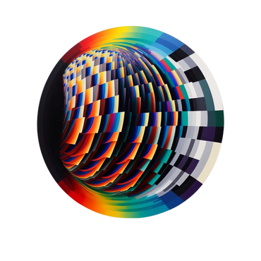 Patrón de color dinámico
• Ilusión de movimiento
• Profundidad visual
• Diseño abstracto
• Modernidad
• Energía visual
• Decoración contemporánea
• Oficinas
• Galerías
• Hogares modernos
• Punto focal
• Estimulación visual
• Arte contemporáneo
• Estilo vibrante