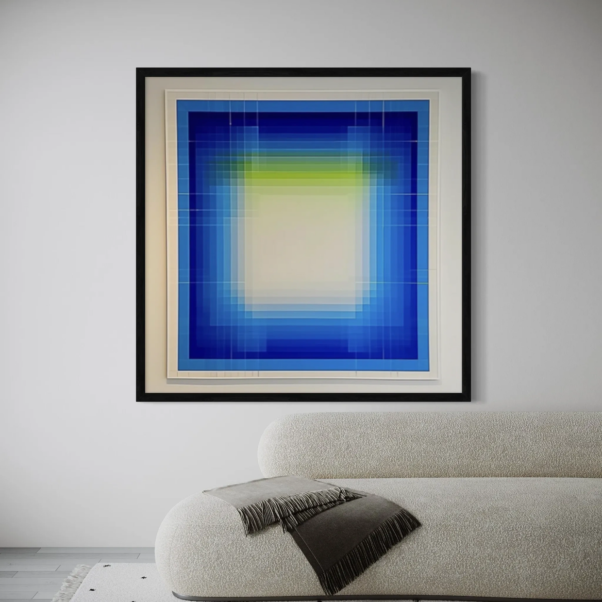 Arte geométrico
• Profundidad gradiente
• Tonos azules
• Diseño de capas
• Arte fotográfico
•