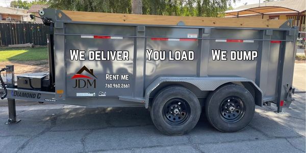 Dump trailers, utility trailers and car haulers available for rent.