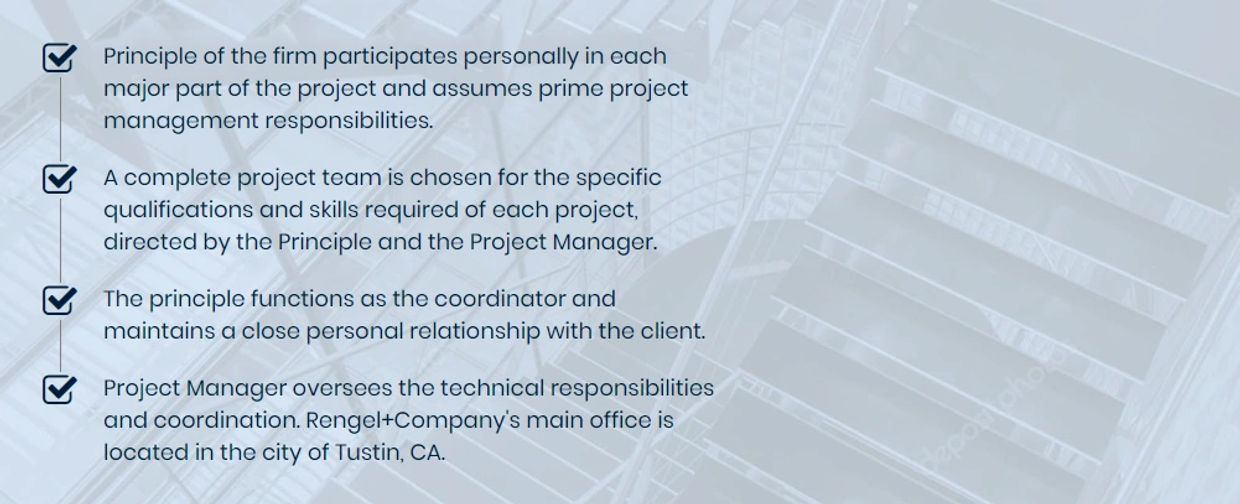 process steps listed with job image as background