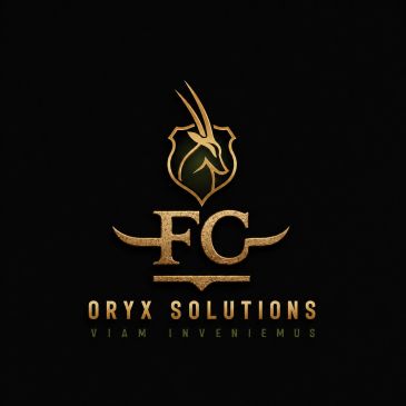 Gold and black logo for FC Oryx Solutions.