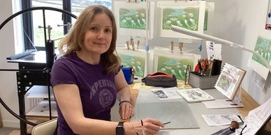 Miranda Whitten-Walker in her art studio