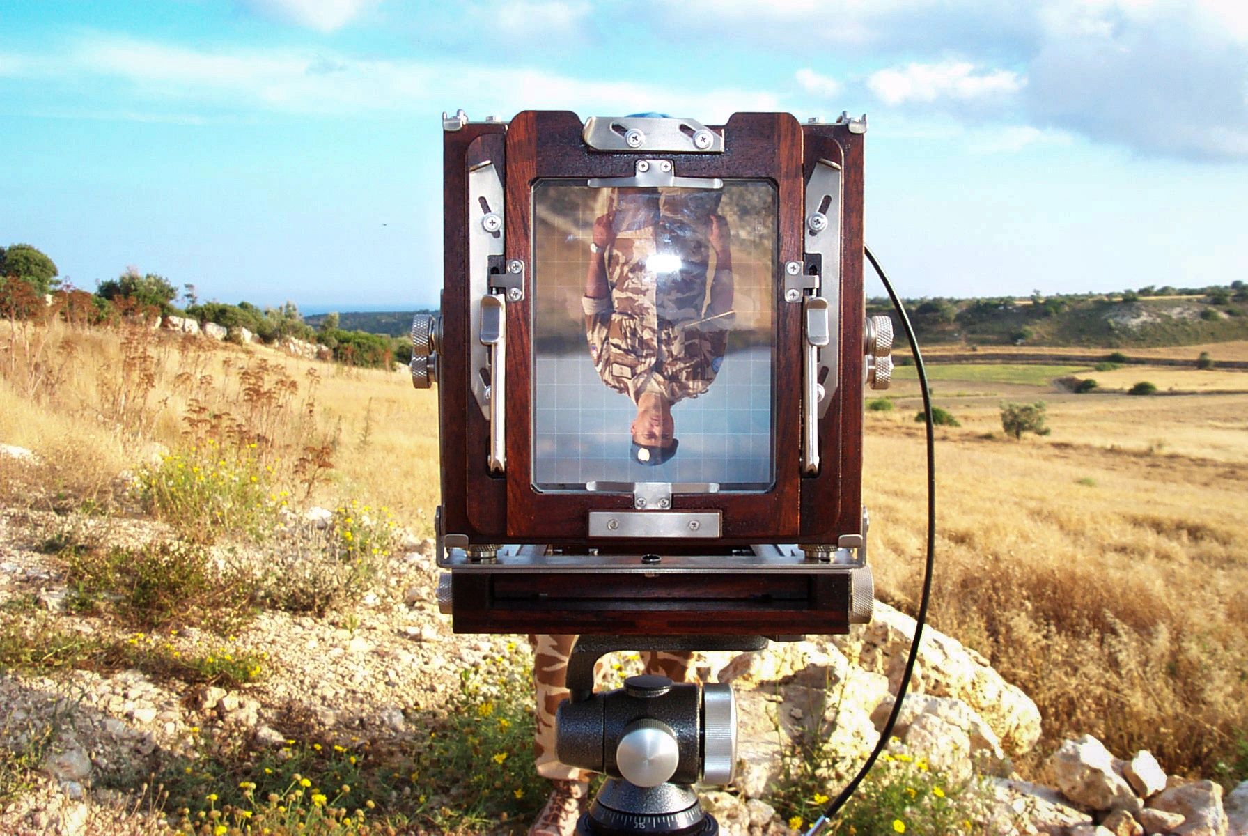 Chan Chao's camera during a photoshoot in Cyprus