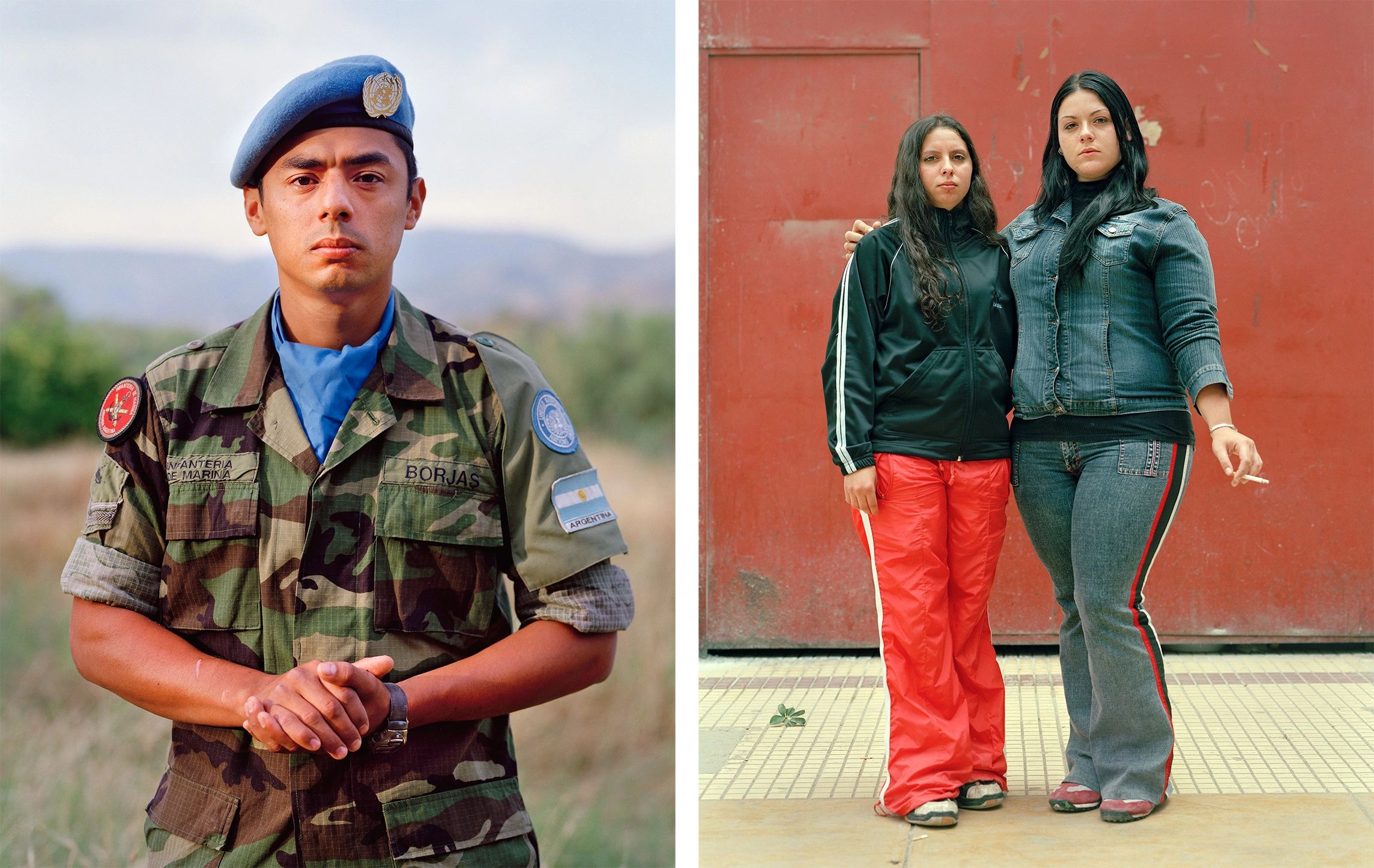 Portraits of UN Peacekeepers in Cyprus and inmates of a women's prison in Lima, Peru.