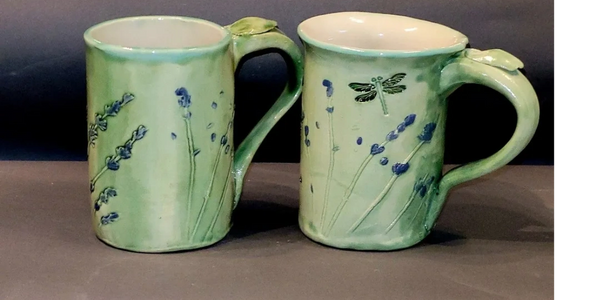 Lavendar green mugs
