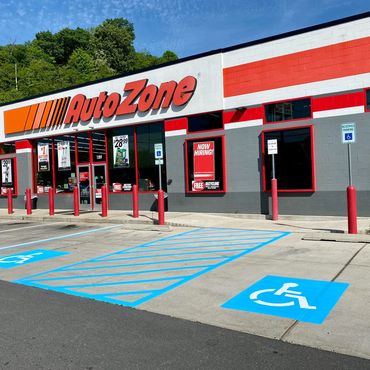Parking lot striping and painting for Autozone