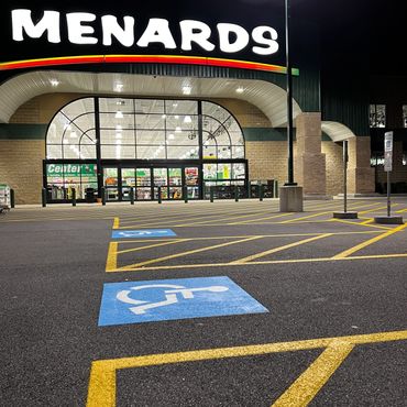 Parking lot painting and striping for commercial property