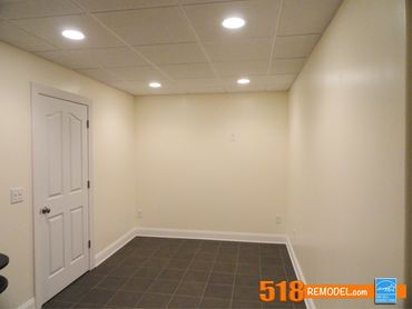 Finished basement room for storage