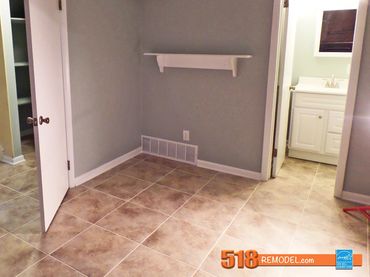 Finished basement bedroom with full bath