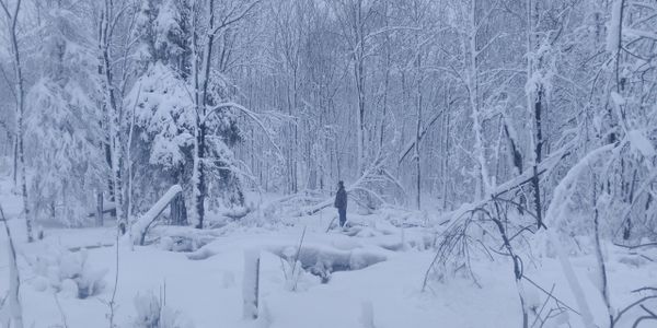 Fresh snowfall at Deacon Escarpment
