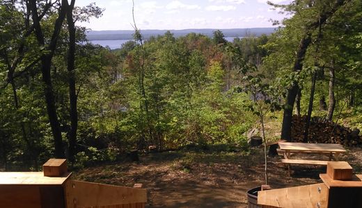 Summer view from the Algonquin Wolf Cabin