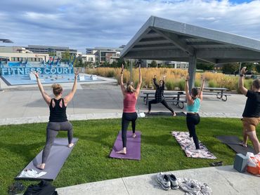 Empow3r Yoga community yoga in the park.
