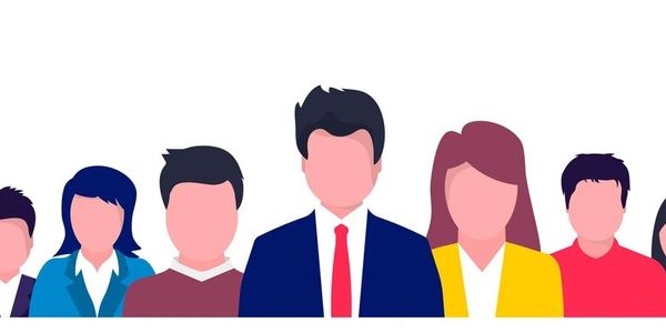 Animated team members of a firm