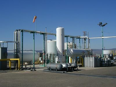 Anhydrous Ammonia storage tanks