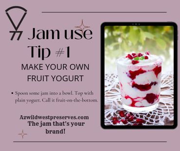 Jam use fruit yogurt poster with an image