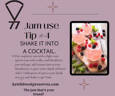 Jam use shake Into cocktail poster with an image