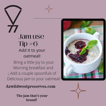 Jam uses oatmeal poster with an image