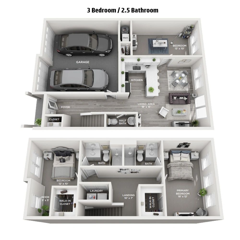 3 Bedroom / 2.5 Bathroom