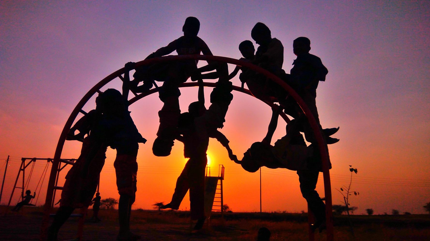 Kids are playing at Snehgram 