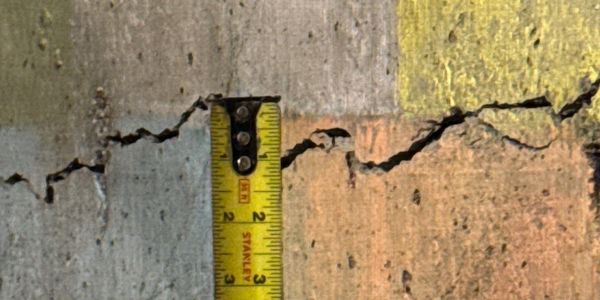 measuring foundation crack