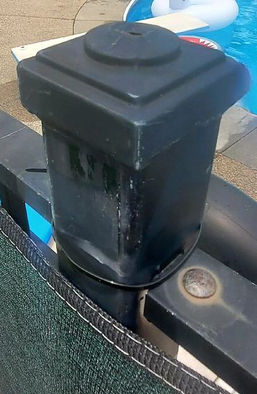 Pool gate post repair.