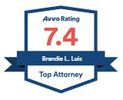 Snippet of Avvo.com 7.4 Top Attorney Rating for Brandie L.Luis