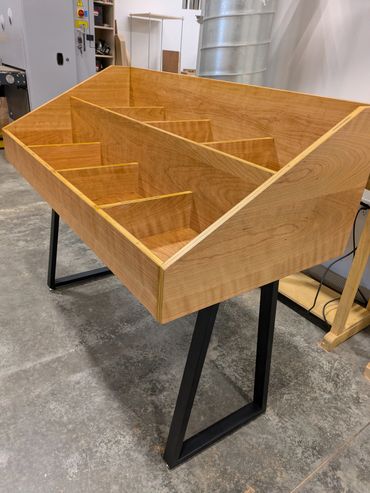 Custom record storage cabinet - SOLD