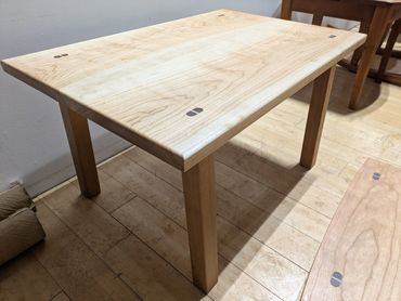 Cherry coffee table with walnut joinery - $250
