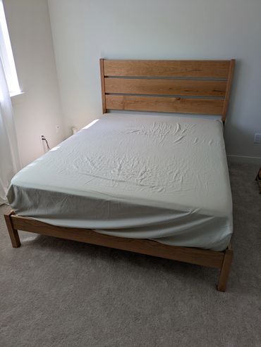 Custom cherry queen size bedframe - SOLD