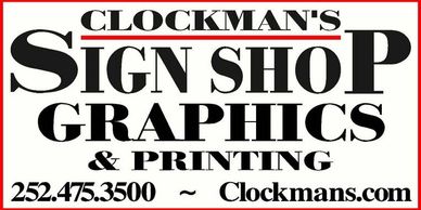 Clockman's Sign Shop Graphics and Printing in Manteo on Roanoke Island in the Outer Banks